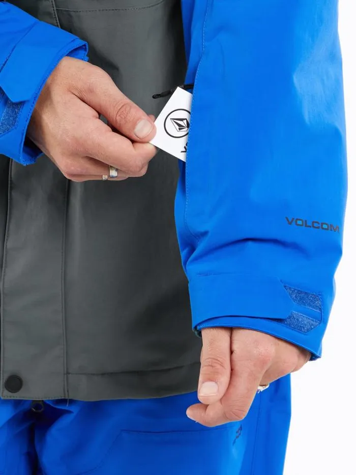 Mens Jackets Volcom L GoreTex Jacket 8211 Electric Blue
