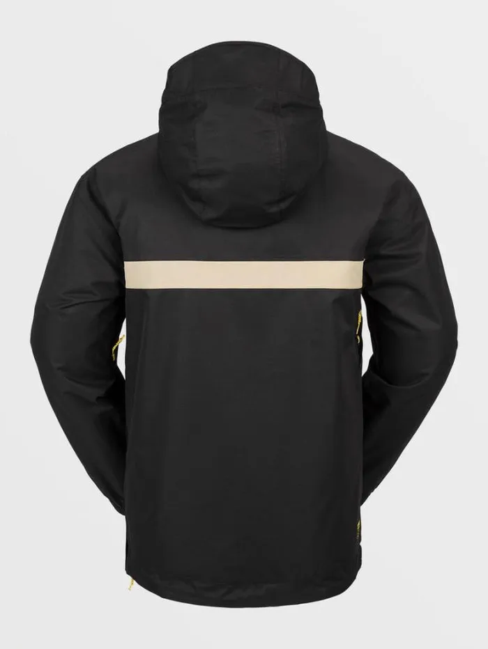 Mens Jackets Volcom Longo Pullover Jacket 8211 Black
