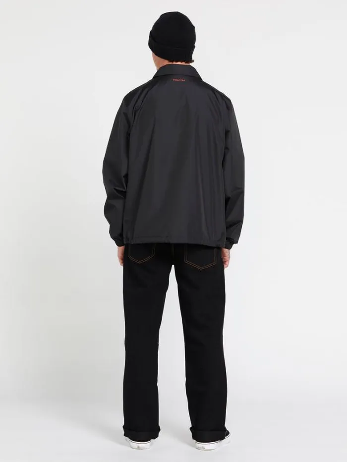 Mens Jackets Volcom Skate Vitals Coaches Jacket 8211 Black Red
