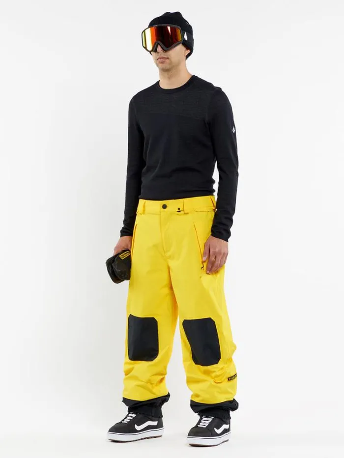 Mens Pants Volcom Longo GoreTex Pants 8211 Bright Yellow