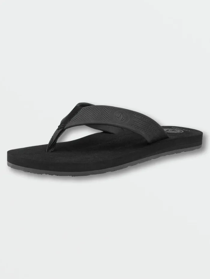 Mens Sandals Volcom Daycation Sandals 8211 Black Destructo