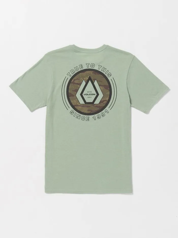 MensWomens Mountain Biking Volcom Link Fill Short Sleeve Tee 8211 Slate Heather