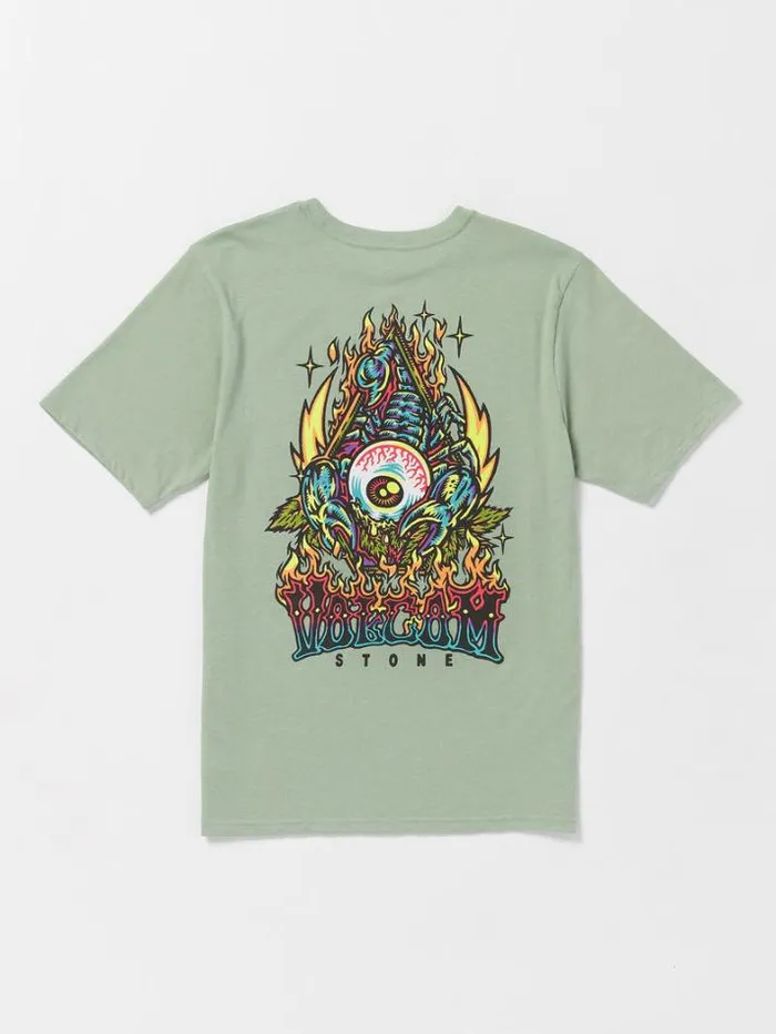 MensWomens Mountain Biking Volcom Scorps Short Sleeve Tee 8211 Slate Heather