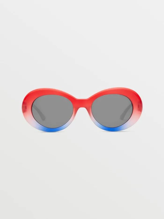 MensWomens Sunglasses Volcom Stoned Sunglasses 8211 Stars and StripesSilver Mirror