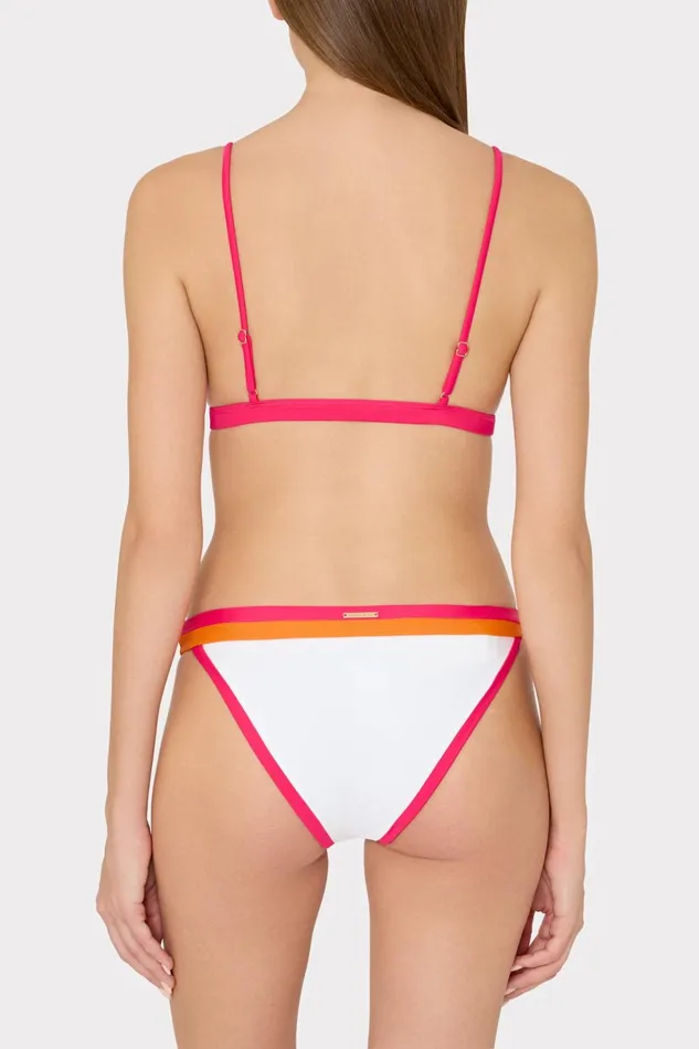 Milly Amalfi Color Block Bikini Bottom Pink Multi Women Swim and Coverups Milly Amalfi Color Block Bikini Bottom Pink Multi Women Swim and Coverups