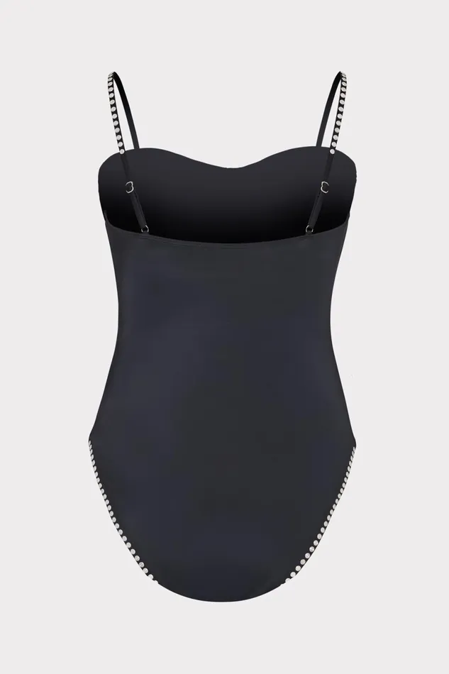 Milly Heat Set Embellishment Underwire One Piece Black Women One Piece Swimsuits Milly Heat Set Embellishment Underwire One Piece Black Women One Piece Swimsuits