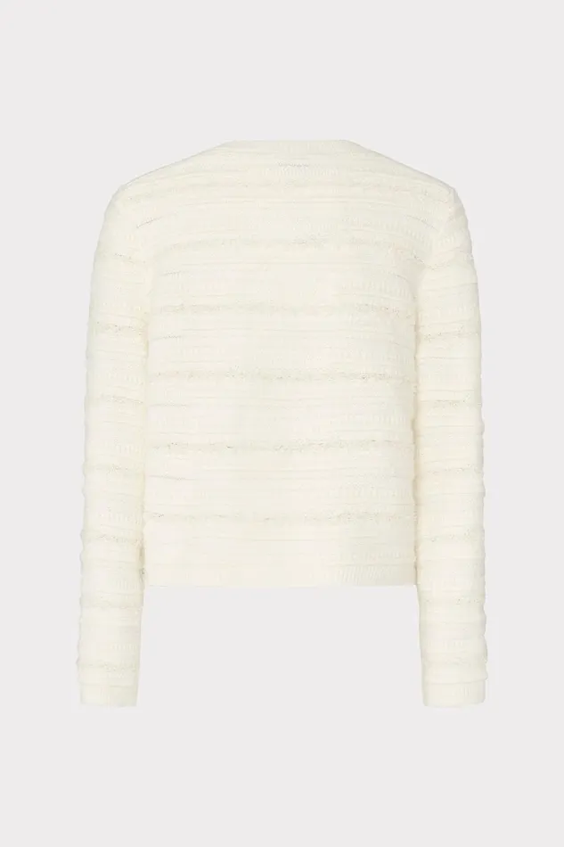 Milly Textured Knit Cardigan Ecru Women Cardigans Milly Textured Knit Cardigan Ecru Women Cardigans