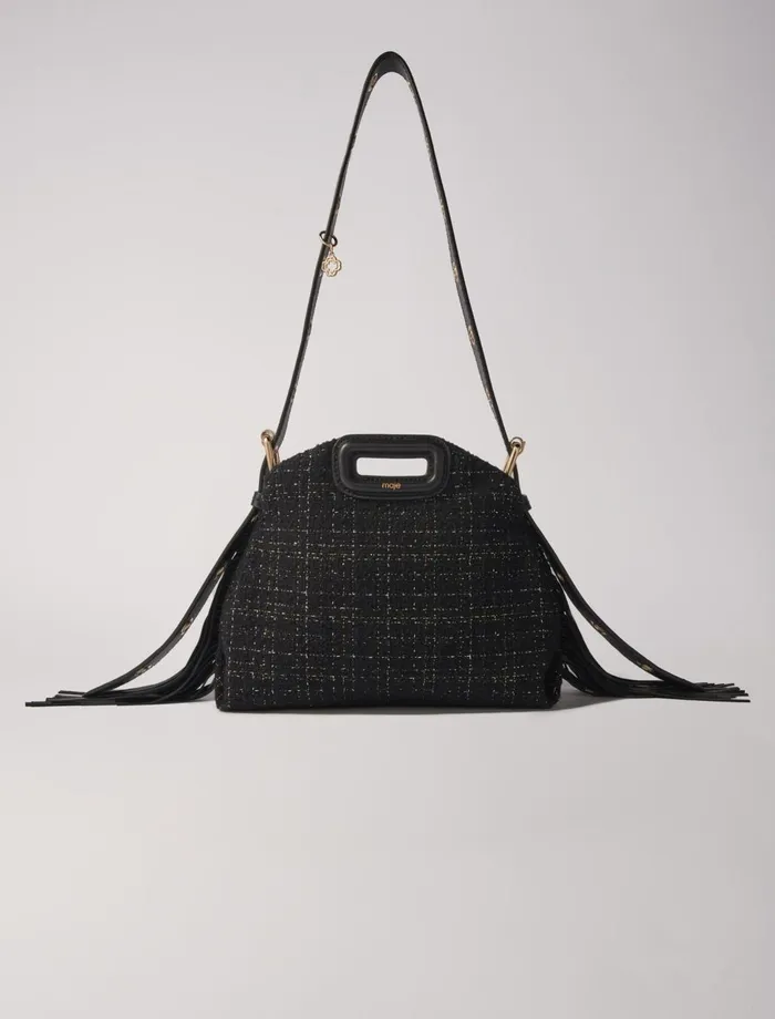 Mini Bags Women Maje Tweed Miss M Mini Bag Black