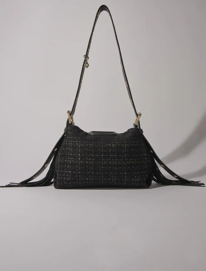 Mini Bags Women Maje Tweed Miss M Mini Bag Black