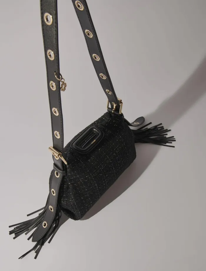 Mini Bags Women Maje Tweed Miss M Mini Bag Black