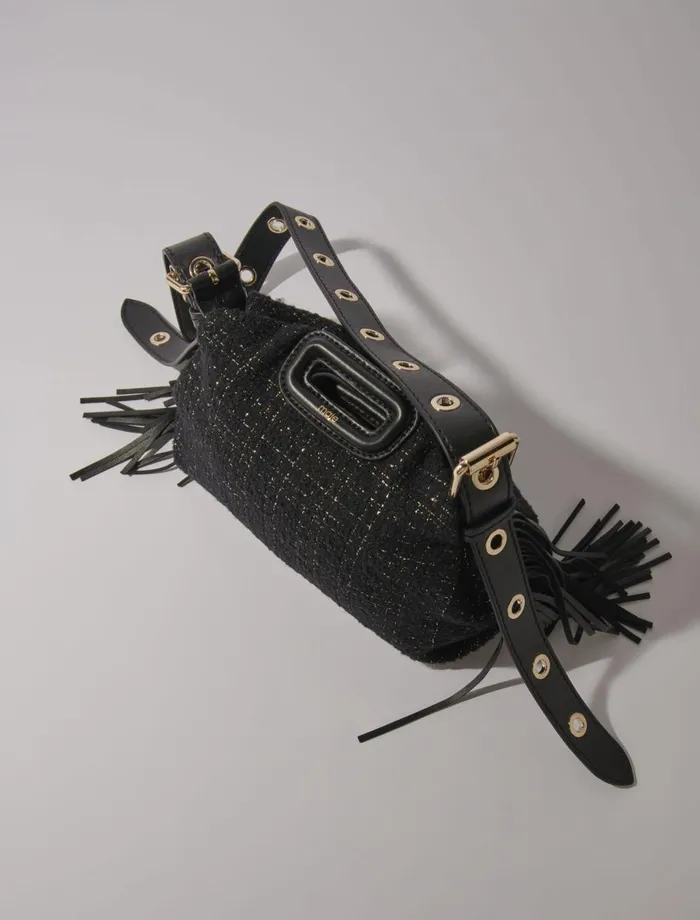 Mini Bags Women Maje Tweed Miss M Mini Bag Black