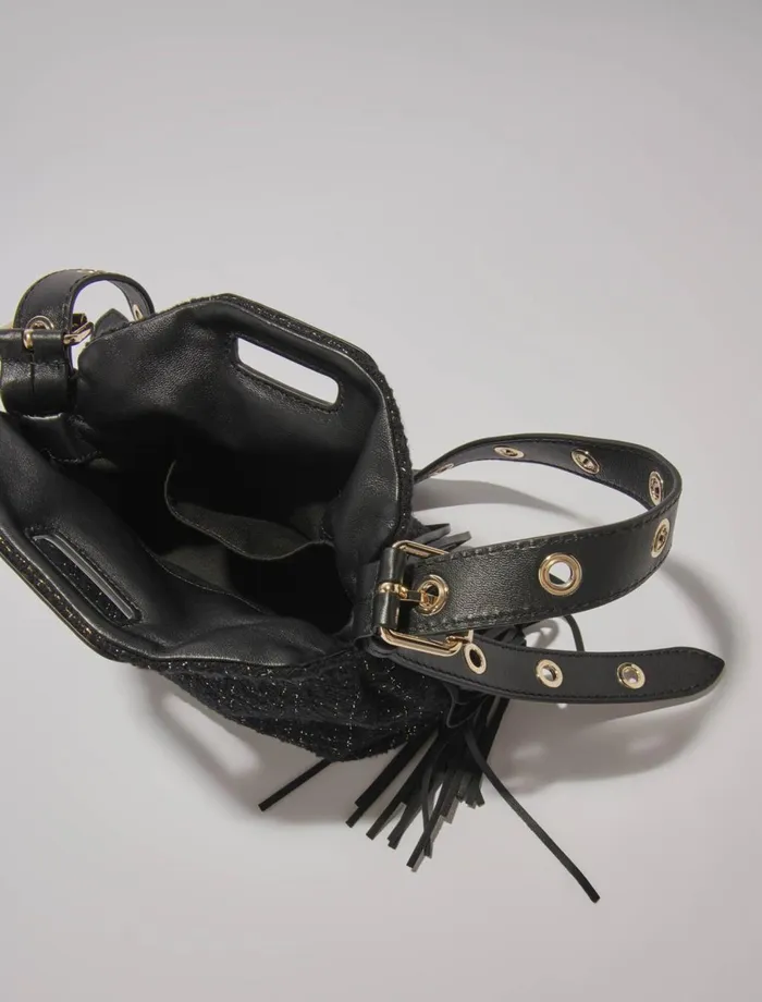 Mini Bags Women Maje Tweed Miss M Mini Bag Black