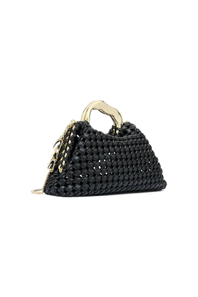 New Weave Frame Bag Black Women Aje Handbags 038 Wallets