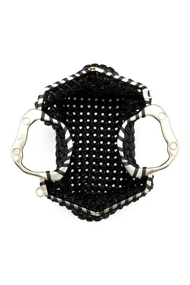 New Weave Frame Bag Black Women Aje Handbags 038 Wallets