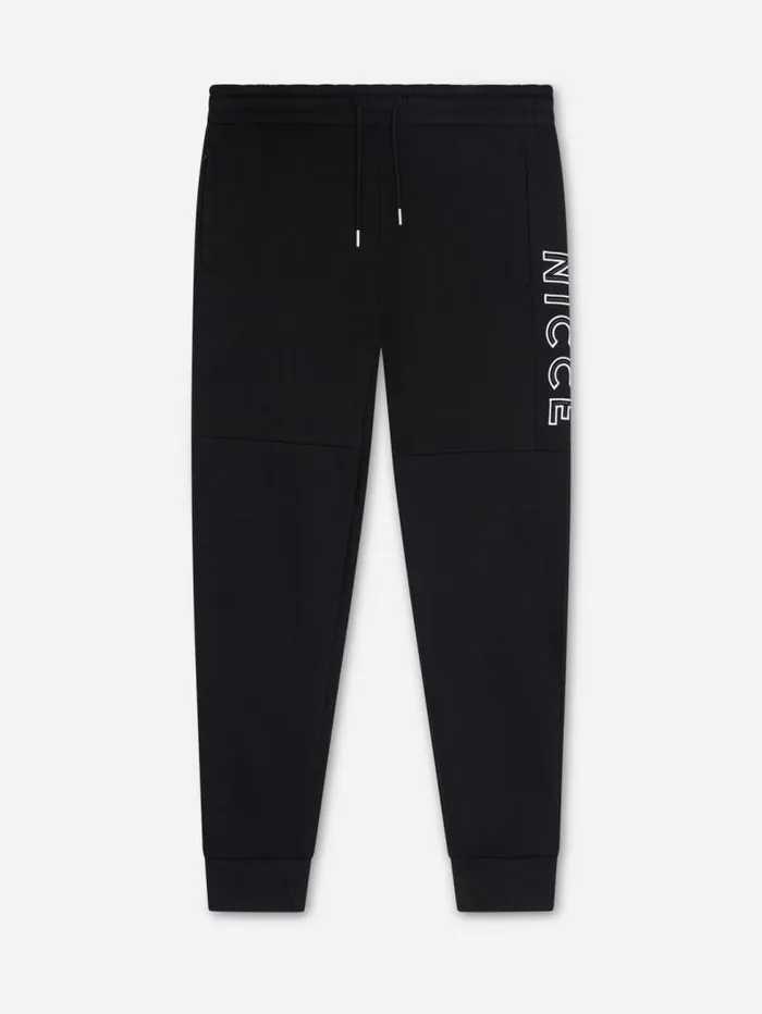 NICCE Bottoms Mens NICCE Mercury Outline Joggers Black
