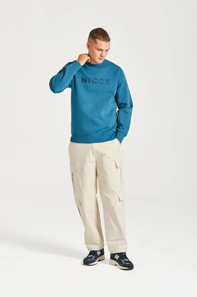 NICCE Hoodies and Sweatshirts Mens NICCE Mercury Sweatshirt Teal