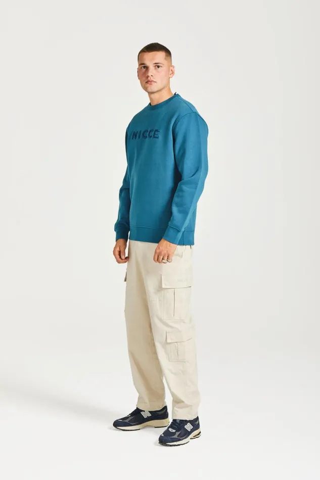NICCE Hoodies and Sweatshirts Mens NICCE Mercury Sweatshirt Teal