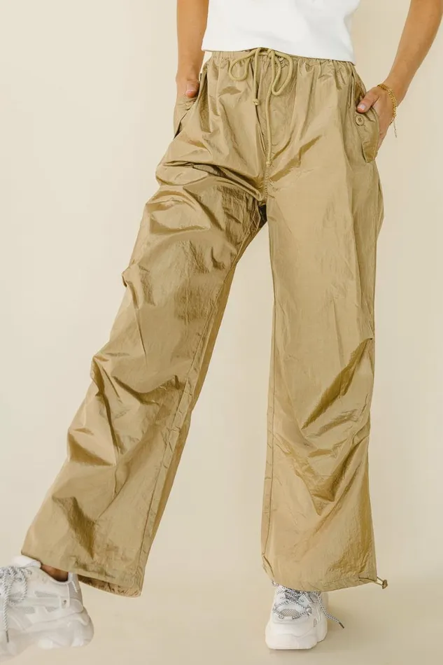 Novalee Parachute Pants In Tan 8211 FINAL SALE Tan Women Bohme Pants