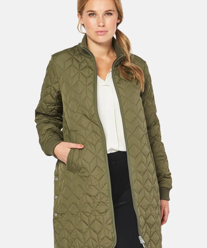Padded Quilt Coat 8211 Army Outerwear Ilse Jacobsen All Jackets And Coats