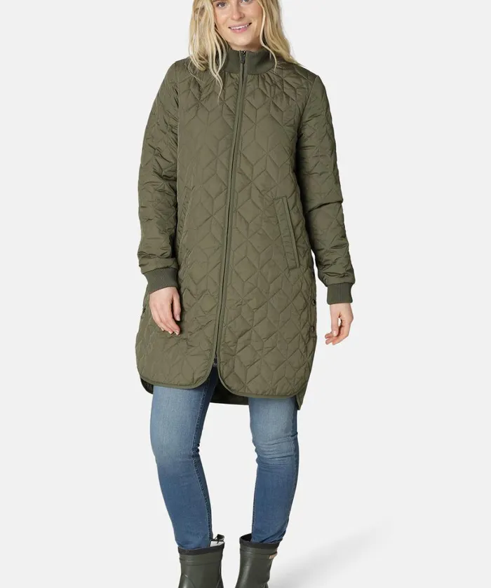 Padded Quilt Coat 8211 Army Outerwear Ilse Jacobsen All Jackets And Coats