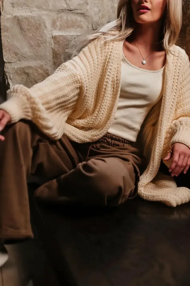 Palmer Long Cardigan In Cream Cream Women Bohme Outerwear