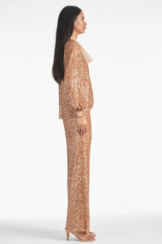 Pants and Jumpsuits Women Sachin and Babi Sequin Bri Pant 8211 Honey
