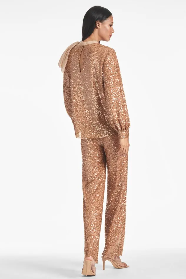 Pants and Jumpsuits Women Sachin and Babi Sequin Bri Pant 8211 Honey