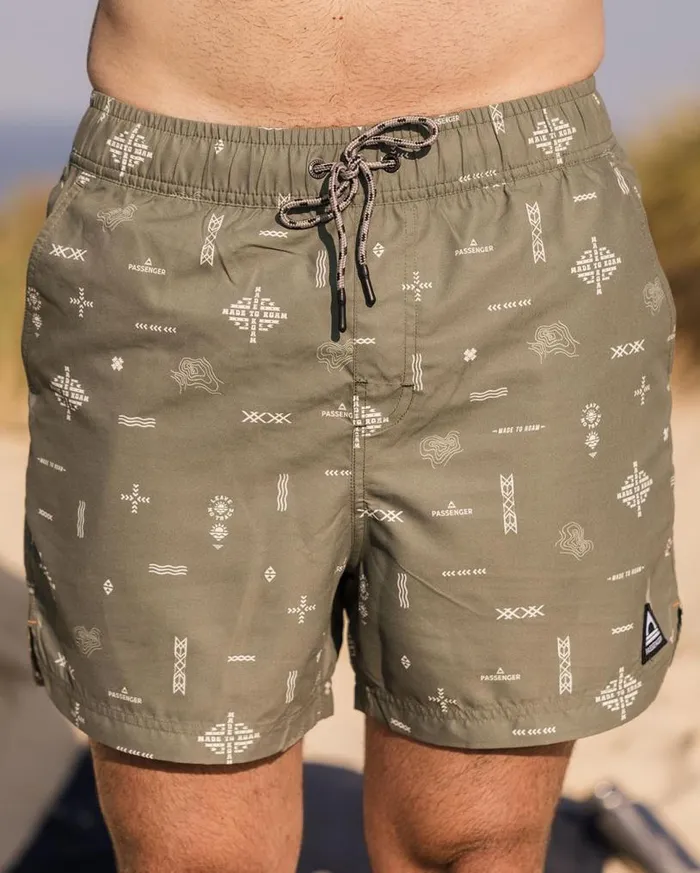 Passenger Clothing Cali Recycled Swim Short Olive Made To Roam Men Shorts