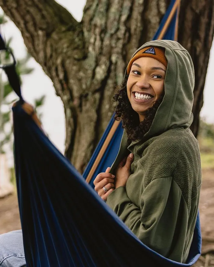 Passenger Clothing Celeste Recycled Cotton Open Front Hoodie Dusty Olive Women Hoodies and Sweatshirts