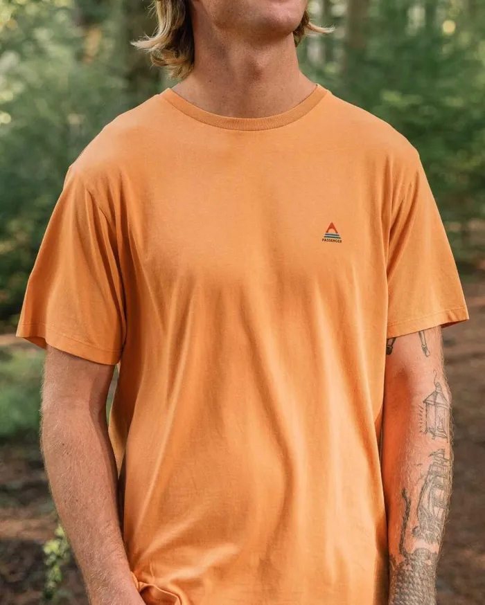 Passenger Clothing Classic Logo Recycled Cotton TShirt Tangerine Men TShirts and Vests
