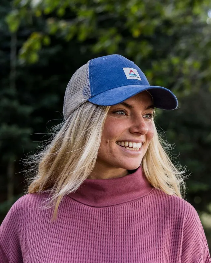 Passenger Clothing Harbour Cord Snapback Cap Washed Blue WomenMen Caps and Hats