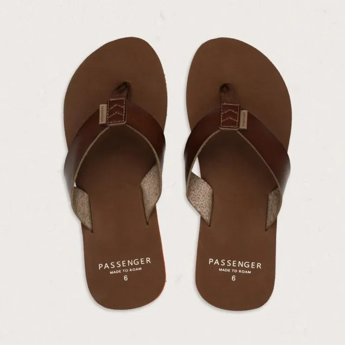 Passenger Clothing Malibu Flip Flop Dark Brown Women Flip Flops and Sandals