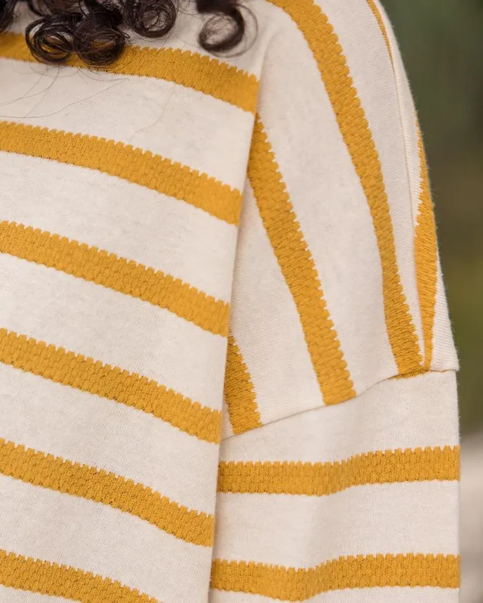 Passenger Clothing Misty Stripe LS TShirt Honey Women Tops and TShirts