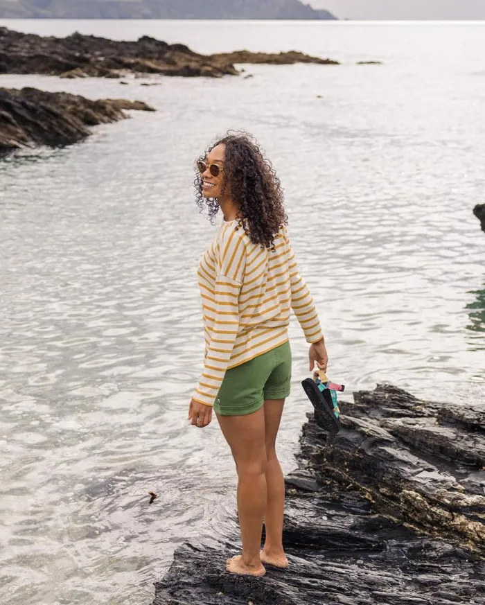 Passenger Clothing Misty Stripe LS TShirt Honey Women Tops and TShirts