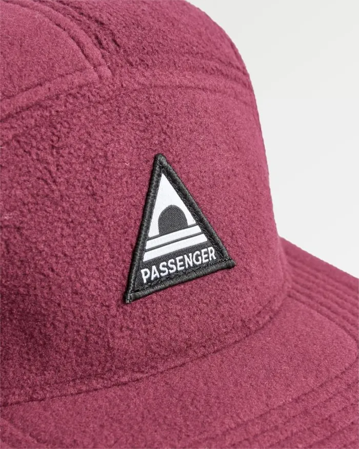 Passenger Clothing Pine Recycled Polar Fleece Cap Wine WomenMen Caps and Hats