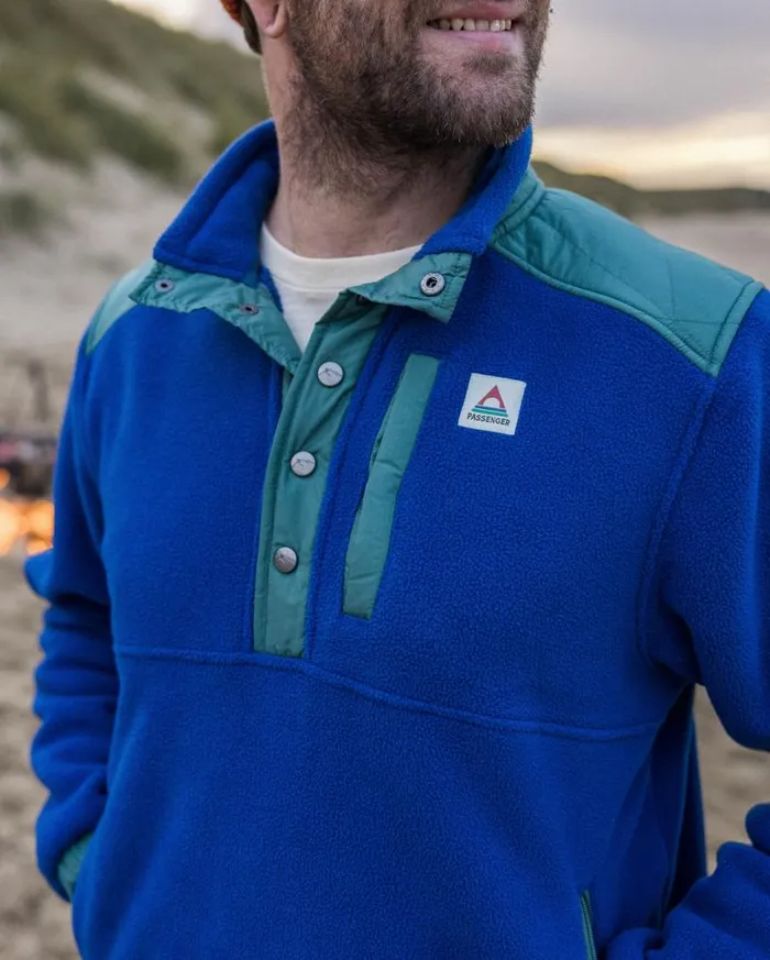 Passenger Clothing Solace Recycled SherpaLined Polar Fleece True Blue Men Fleece