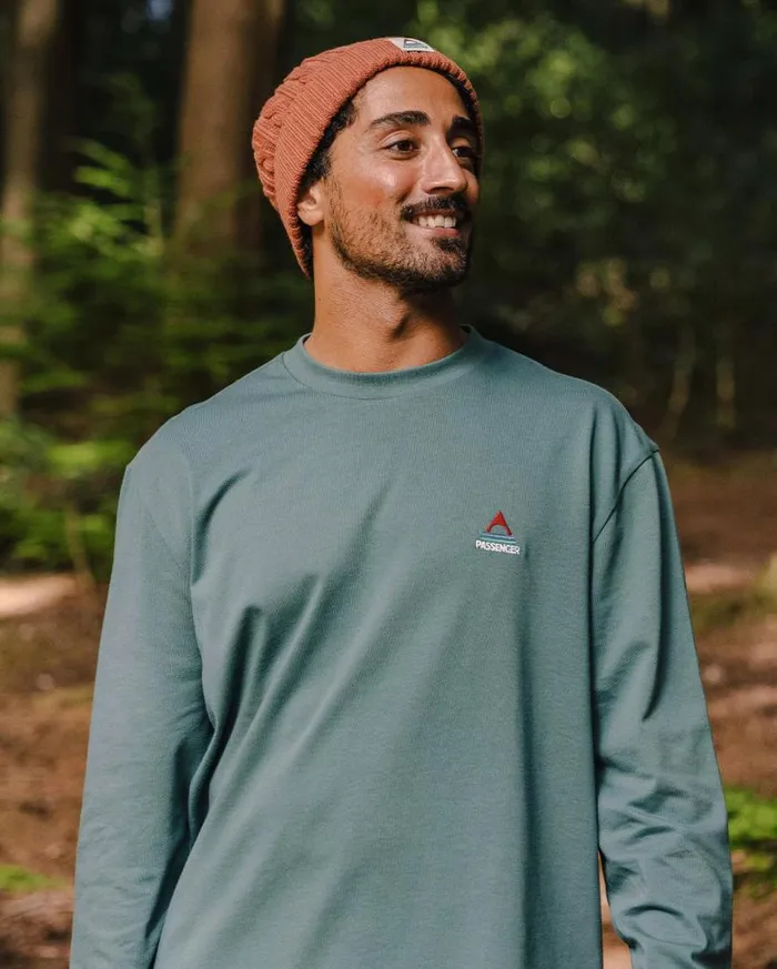 Passenger Clothing Vita Organic Relaxed Fit LS TShirt Deep Ocean Men TShirts and Vests