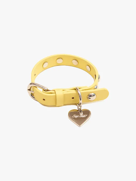 Pet Women Lisa Says Gah Dog Stud Collar Butter