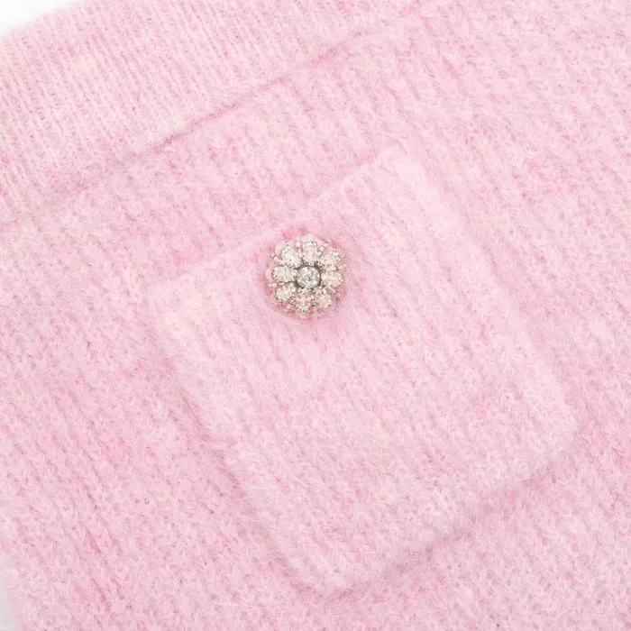 Pink Fluffy Rib Knit Mini Skirt Women Self Portrait Knitwear Pink Fluffy Rib Knit Mini Skirt Women Self Portrait Knitwear