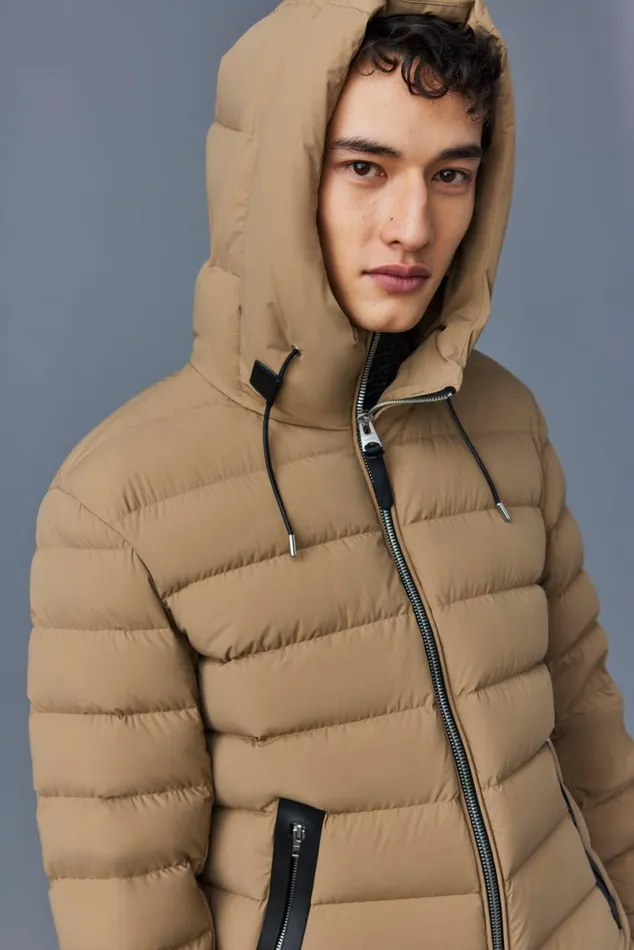 Puffer Men Mackage JACK Agile360 Stretch Light Down Jacket With Hood Black