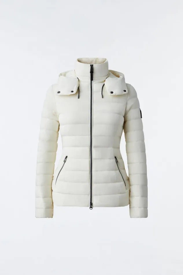 Puffers Women Mackage MICHI Agile360 Stretch Light Down Jacket With Hood Black Puffers Women Mackage MICHI Agile360 Stretch Light Down Jacket With Hood Black