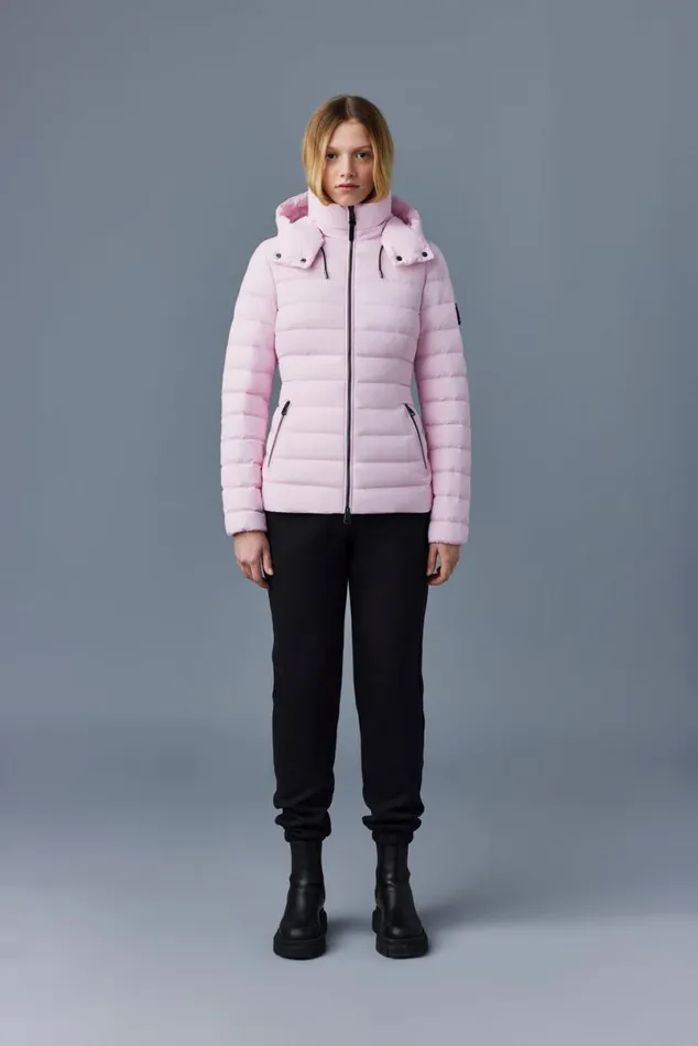 Puffers Women Mackage MICHI Agile360 Stretch Light Down Jacket With Hood Black Puffers Women Mackage MICHI Agile360 Stretch Light Down Jacket With Hood Black