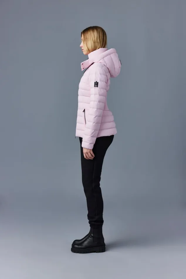 Puffers Women Mackage MICHI Agile360 Stretch Light Down Jacket With Hood Black Puffers Women Mackage MICHI Agile360 Stretch Light Down Jacket With Hood Black