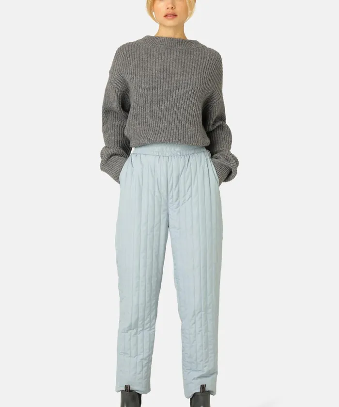 Quilt Pants 8211 Pale Petroleum ClothingOuterwear Ilse Jacobsen All Jackets And Coats