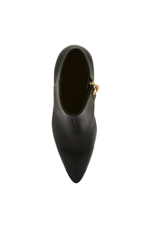 Quinn Ribbon Heel Ankle Boot Black Women Aje Shoes