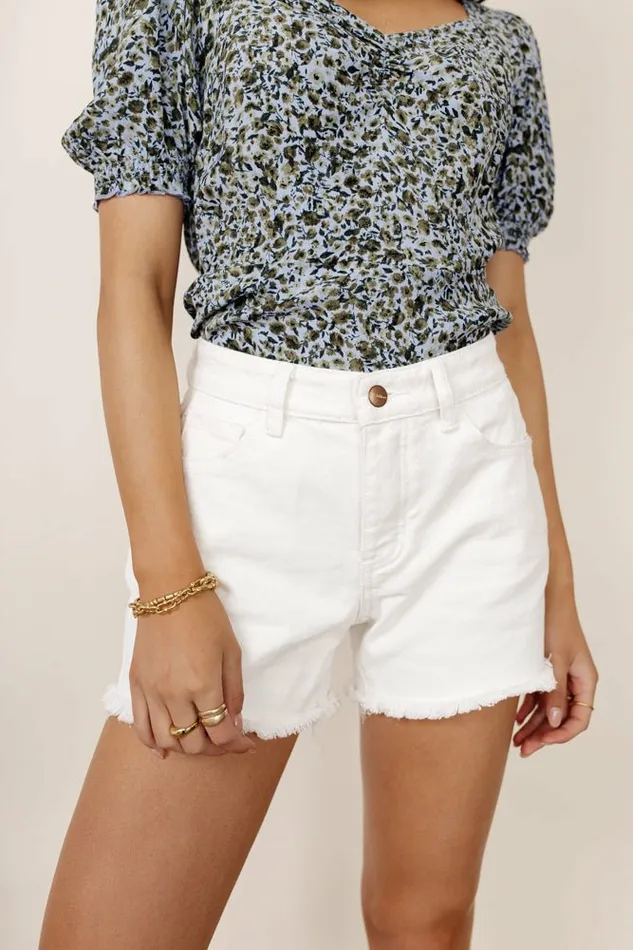 Raelynn Denim Shorts In White 8211 FINAL SALE White Women Bohme Shorts