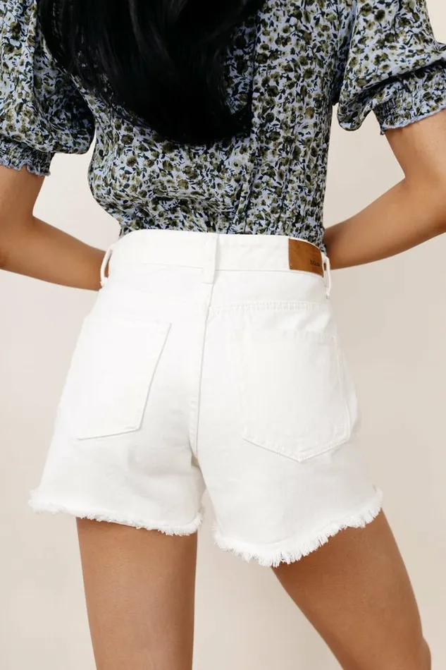 Raelynn Denim Shorts In White 8211 FINAL SALE White Women Bohme Shorts