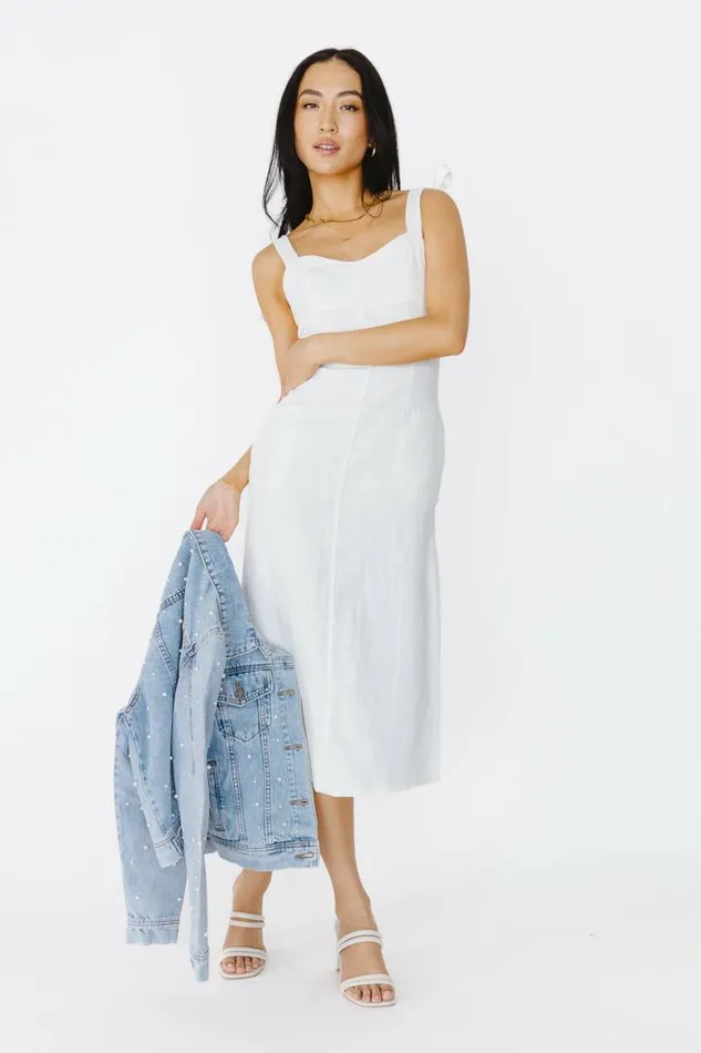 Remi Midi Dress In White 8211 FINAL SALE White Women Bohme Dresses