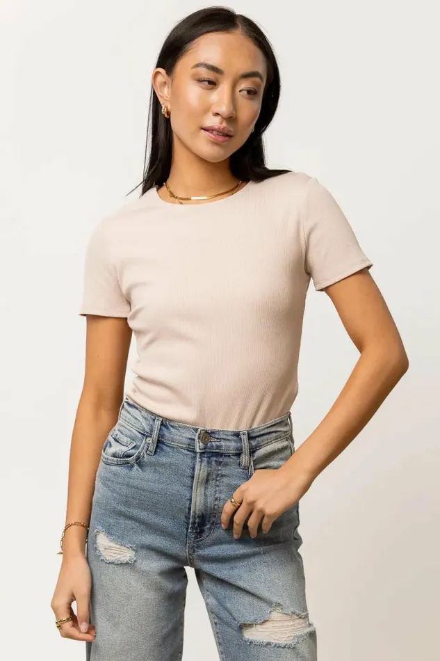 Rickie Top In Taupe 8211 FINAL SALE Taupe Women Bohme Tees and Tanks