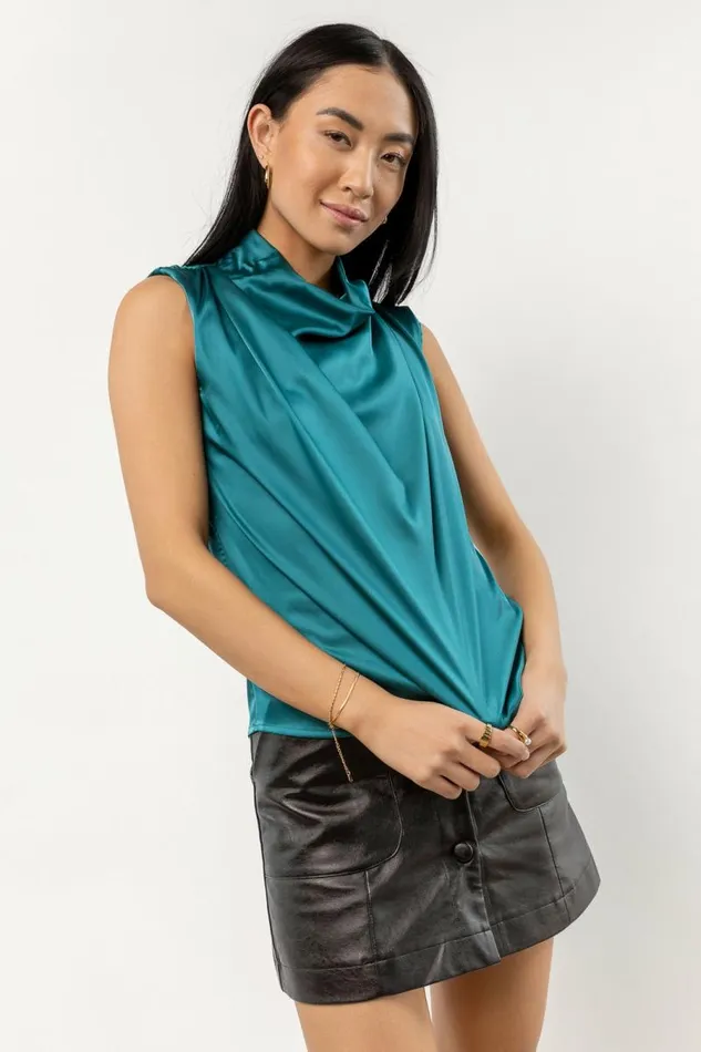 Ronin Sleeveless Blouse 8211 FINAL SALE Teal Women Bohme Tops